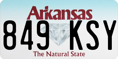 AR license plate 849KSY