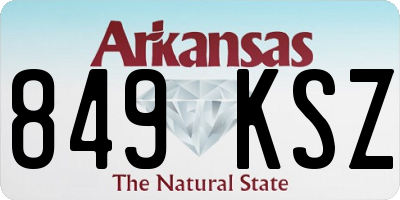 AR license plate 849KSZ