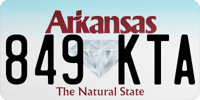 AR license plate 849KTA