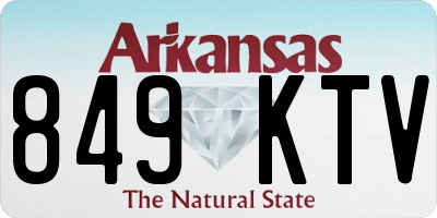AR license plate 849KTV