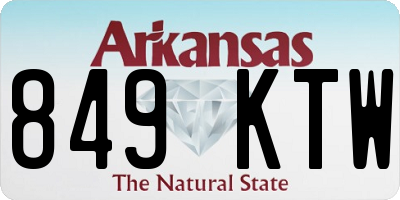 AR license plate 849KTW