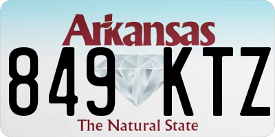 AR license plate 849KTZ