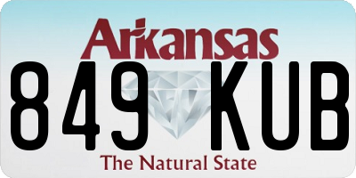 AR license plate 849KUB