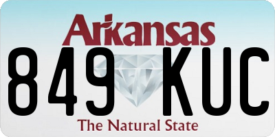 AR license plate 849KUC