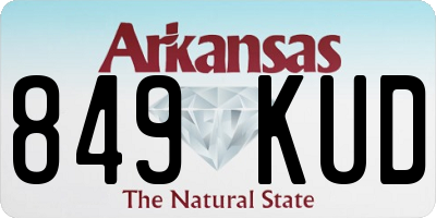 AR license plate 849KUD