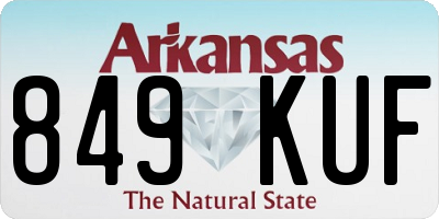 AR license plate 849KUF