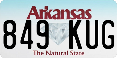 AR license plate 849KUG