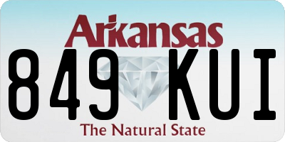 AR license plate 849KUI