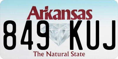 AR license plate 849KUJ