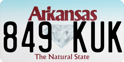 AR license plate 849KUK