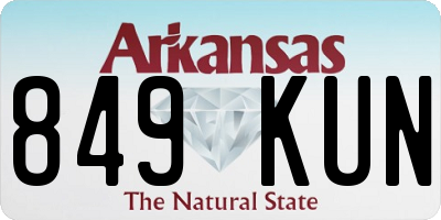 AR license plate 849KUN