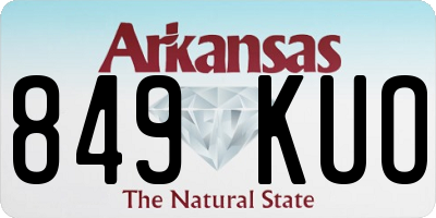 AR license plate 849KUO
