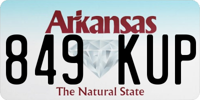 AR license plate 849KUP