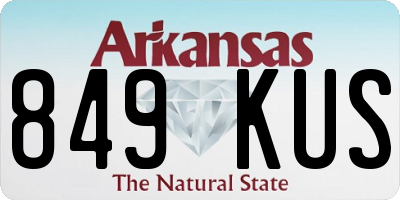 AR license plate 849KUS
