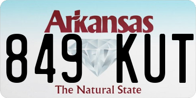 AR license plate 849KUT