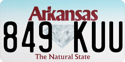 AR license plate 849KUU
