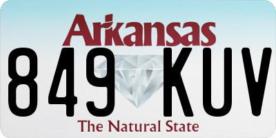 AR license plate 849KUV
