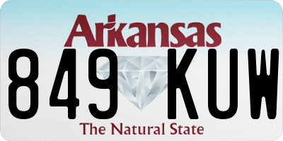 AR license plate 849KUW
