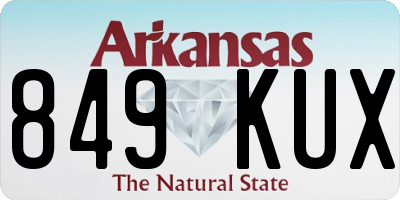 AR license plate 849KUX