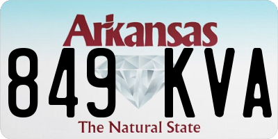 AR license plate 849KVA