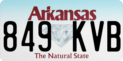 AR license plate 849KVB