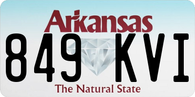 AR license plate 849KVI