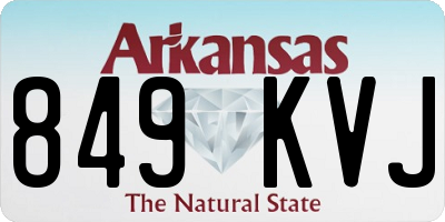 AR license plate 849KVJ