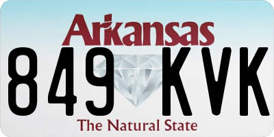 AR license plate 849KVK