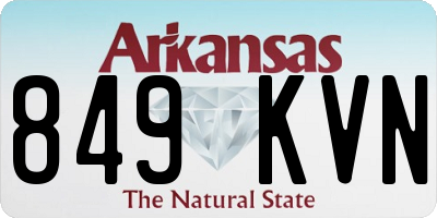 AR license plate 849KVN