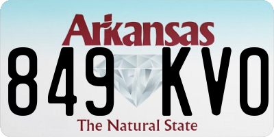 AR license plate 849KVO