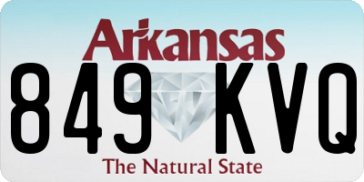 AR license plate 849KVQ