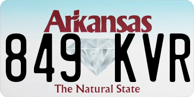 AR license plate 849KVR