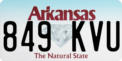 AR license plate 849KVU
