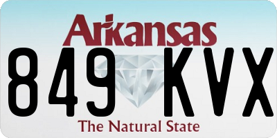 AR license plate 849KVX