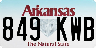 AR license plate 849KWB