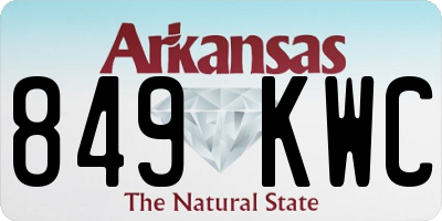 AR license plate 849KWC