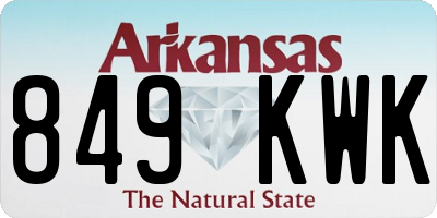AR license plate 849KWK