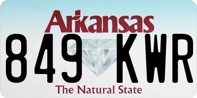AR license plate 849KWR