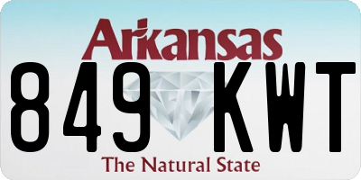 AR license plate 849KWT