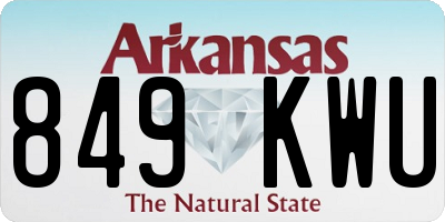 AR license plate 849KWU