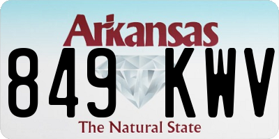 AR license plate 849KWV