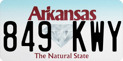 AR license plate 849KWY
