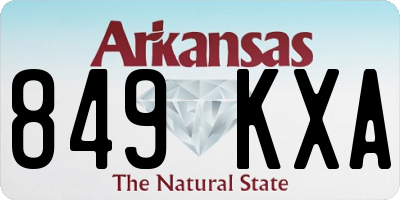 AR license plate 849KXA