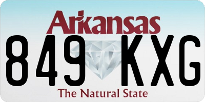 AR license plate 849KXG