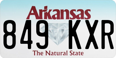 AR license plate 849KXR
