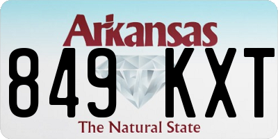 AR license plate 849KXT