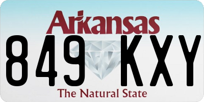 AR license plate 849KXY