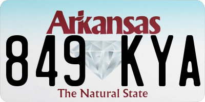 AR license plate 849KYA