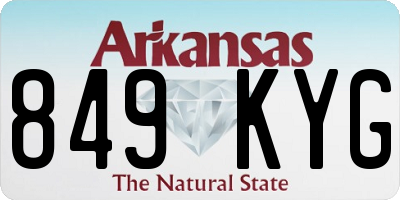 AR license plate 849KYG