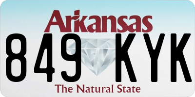 AR license plate 849KYK